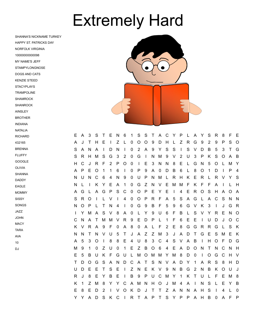 Extremely Hard Word Search - Wordmint intended for Free Printable Word Searches Hard