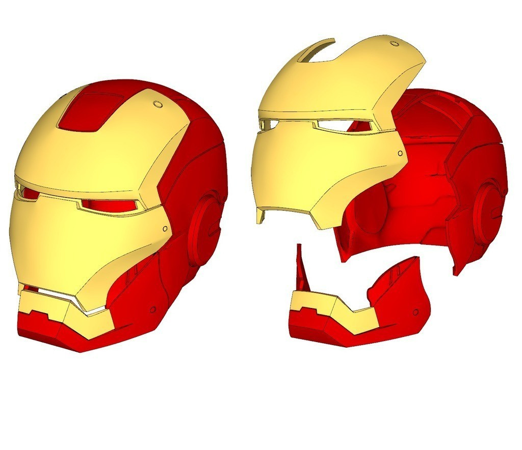 👨 Iron Man Helmet (Wearable)・Free Stl File For ・Cults for Free Printable Ironman Mask