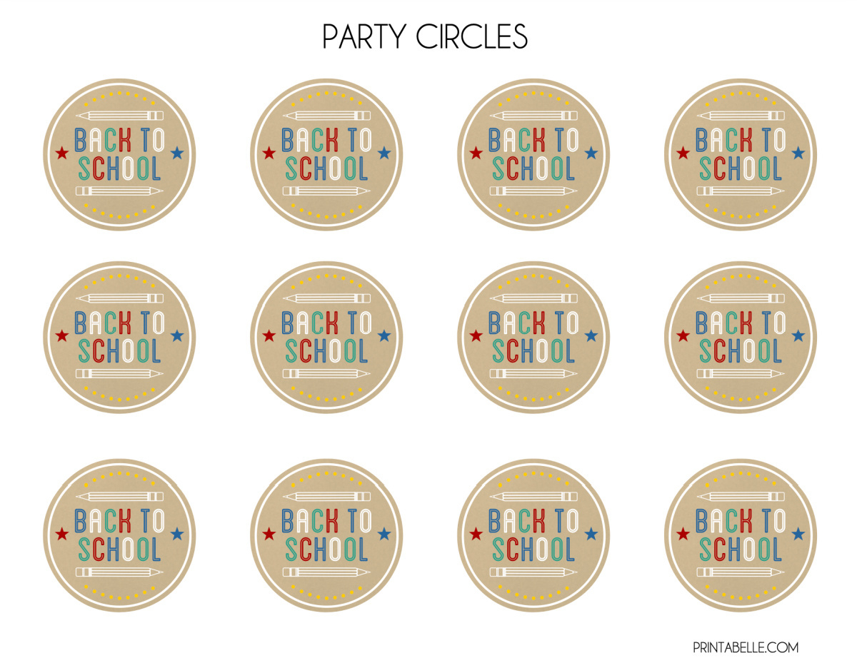 📚Free Back To School Party Printables🍎 | Catch My Party throughout Free Printable Party Circles