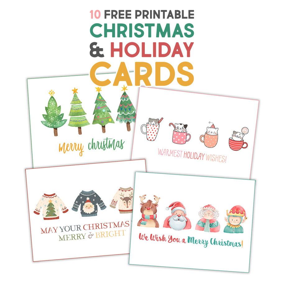 Fabulous Free Printable Christmas & Holiday Cards - The Cottage Market intended for Free Printable Holiday Cards