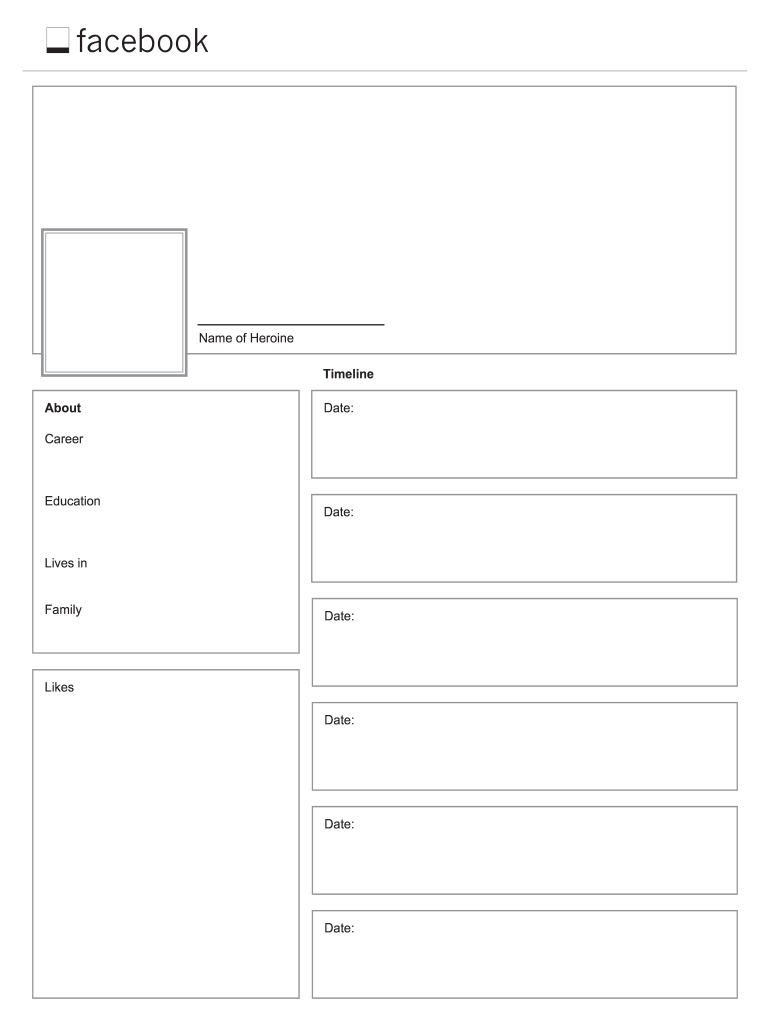 Facebook Template Form - Fill Online, Printable, Fillable, Blank inside Free Printable Facebook Template