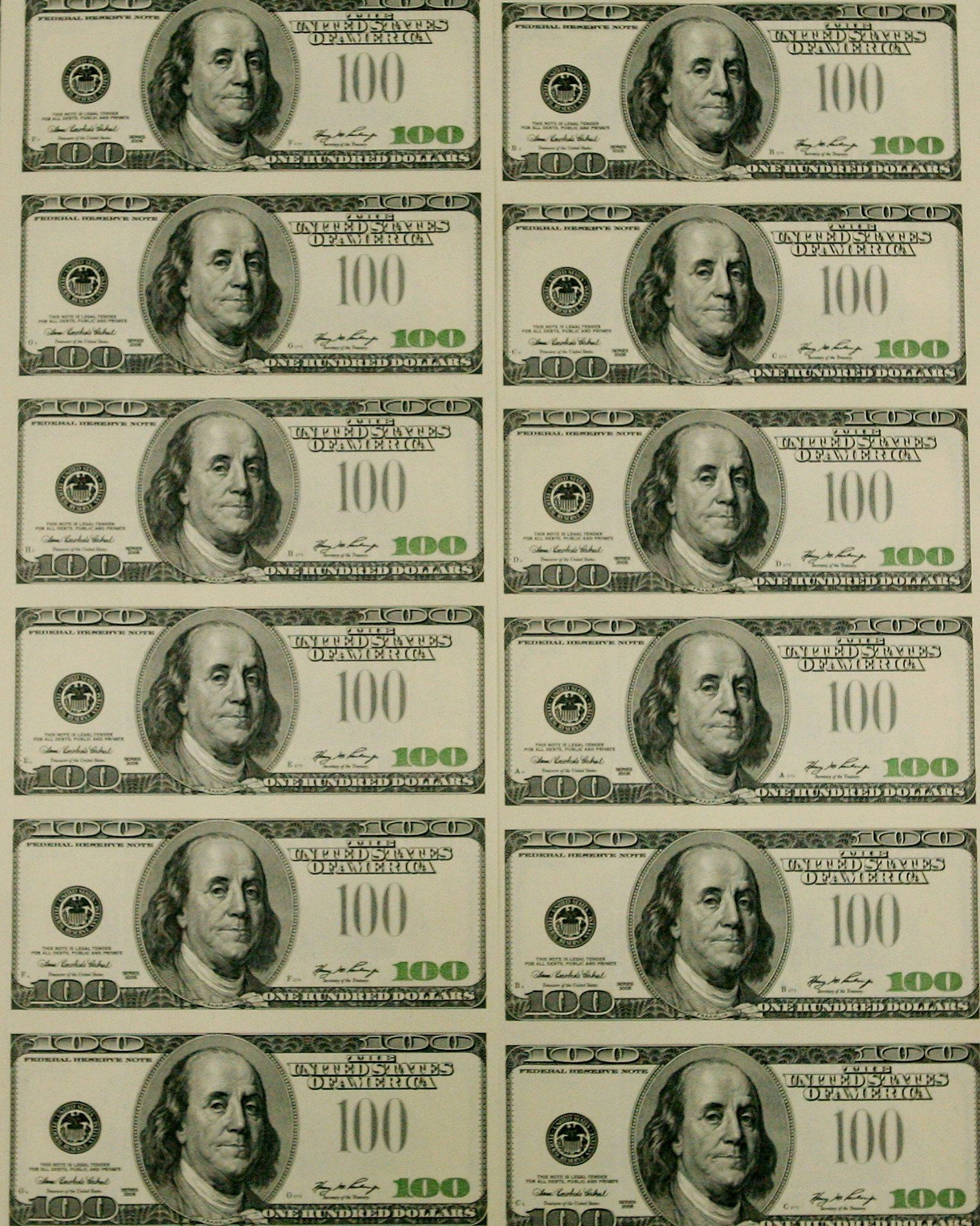 Fake Money Sheets - 10 Free Pdf Printables | Printablee regarding 100 Dollar Bill Printable Free