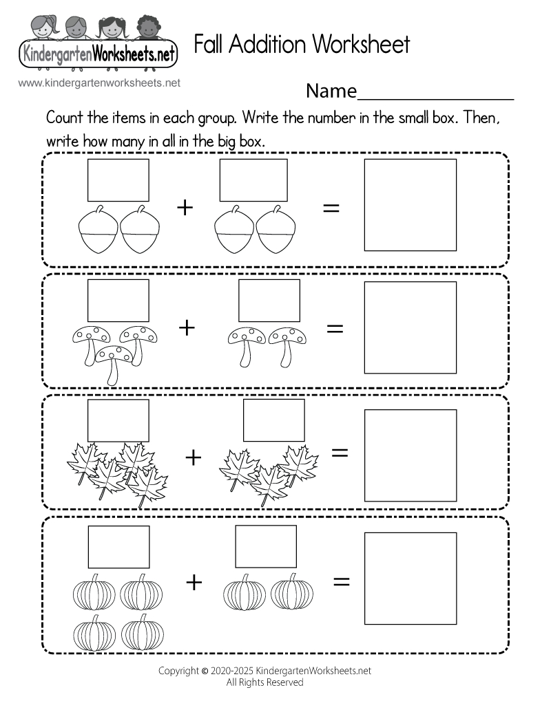 Fall Addition Worksheet - Free Printable, Digital, & Pdf inside Free Printable Fall Math Worksheets