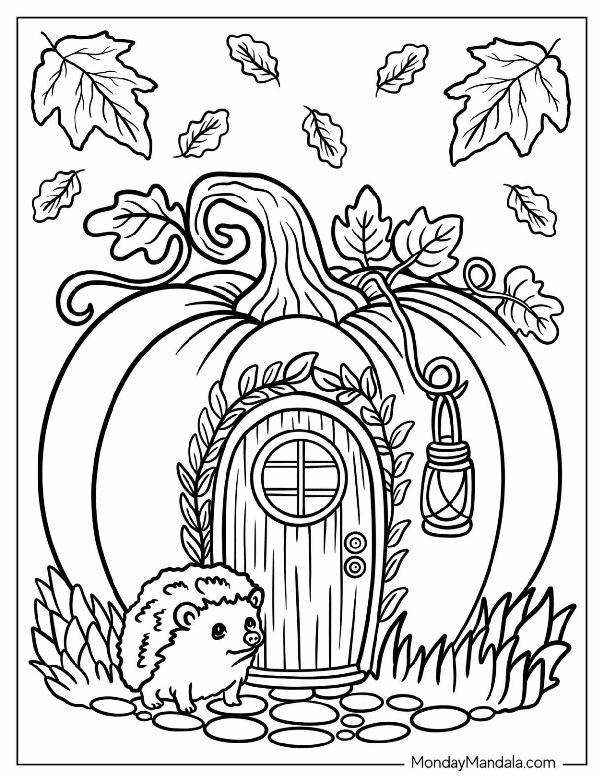 Fall Coloring Pages For Adults (Free Pdf Printables) inside Free Printable Fall Coloring Pages For Adults
