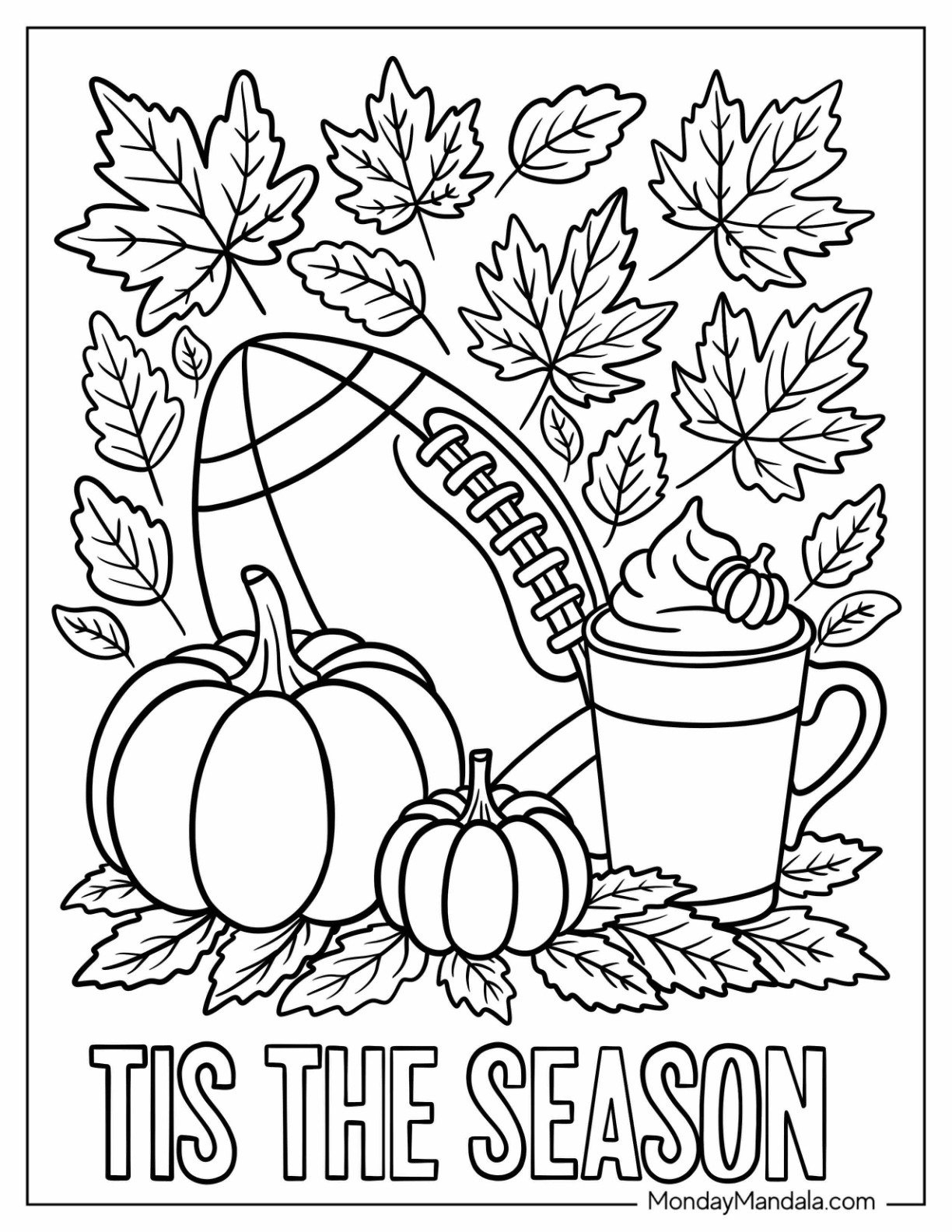 Fall Coloring Pages For Adults (Free Pdf Printables) inside Free Printable Fall Coloring Pages For Adults