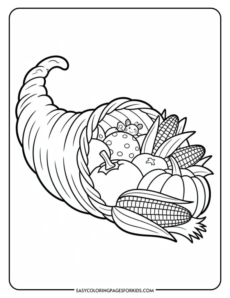 Fall Harvest Coloring Pages For Autumn Fun (6 Printable Pages for Free Printable Fall Harvest Coloring Pages