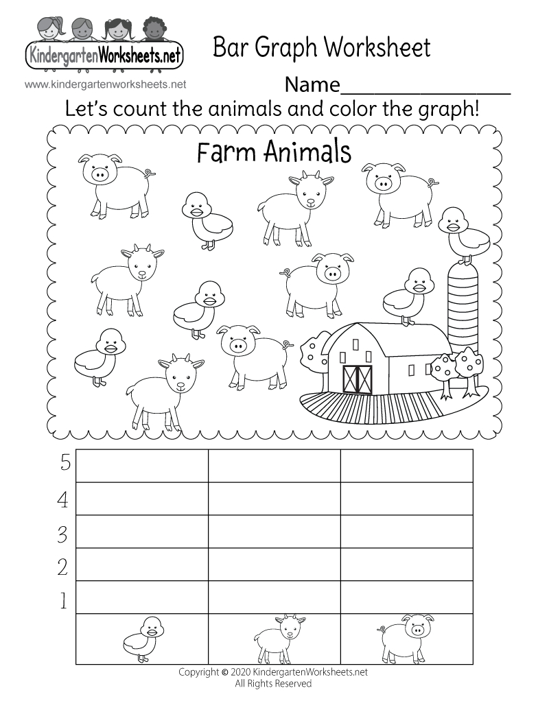 Farm Animals Bar Graph Worksheet - Free Printable, Digital, & Pdf for Free Printable Graphs For Kindergarten