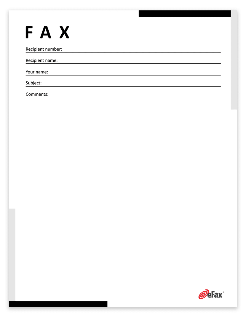 Fax Cover Sheet: Free And Ready To Use Templates | Efax for Free Printable Cover Letter For Fax