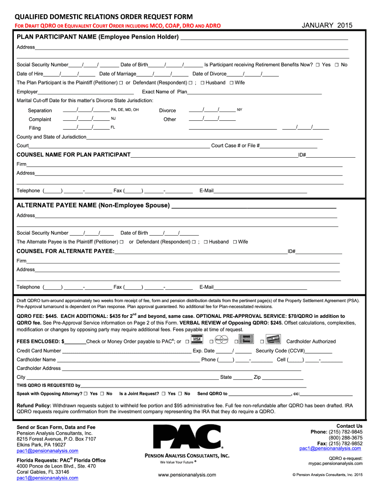 Fillable Online Printable Qdro Forms Fax Email Print - Pdffiller throughout Free Printable Qdro Forms