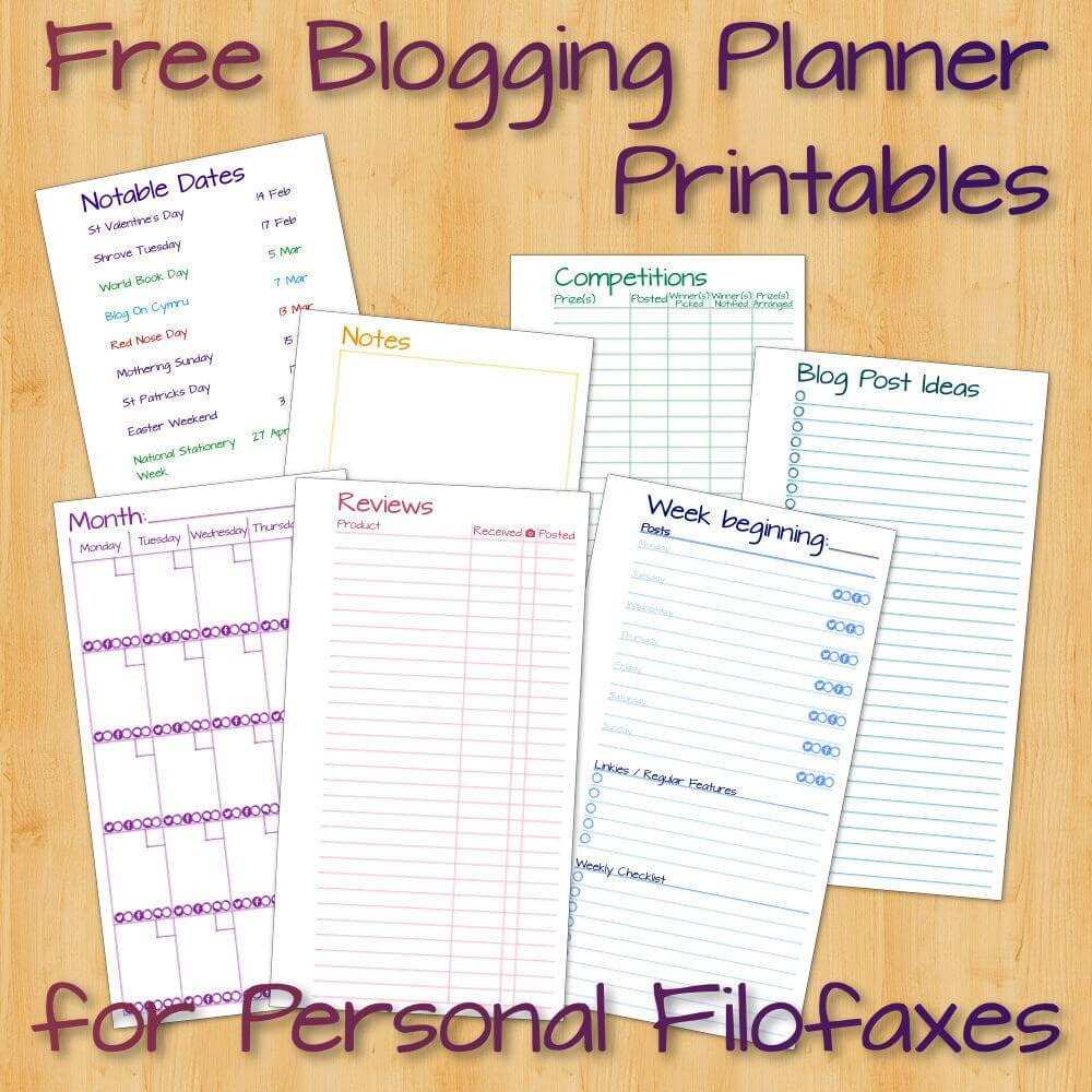 Filofax Blogging Planner (Personal) – Free Printables! | Mama Geek for Free Filofax Printables