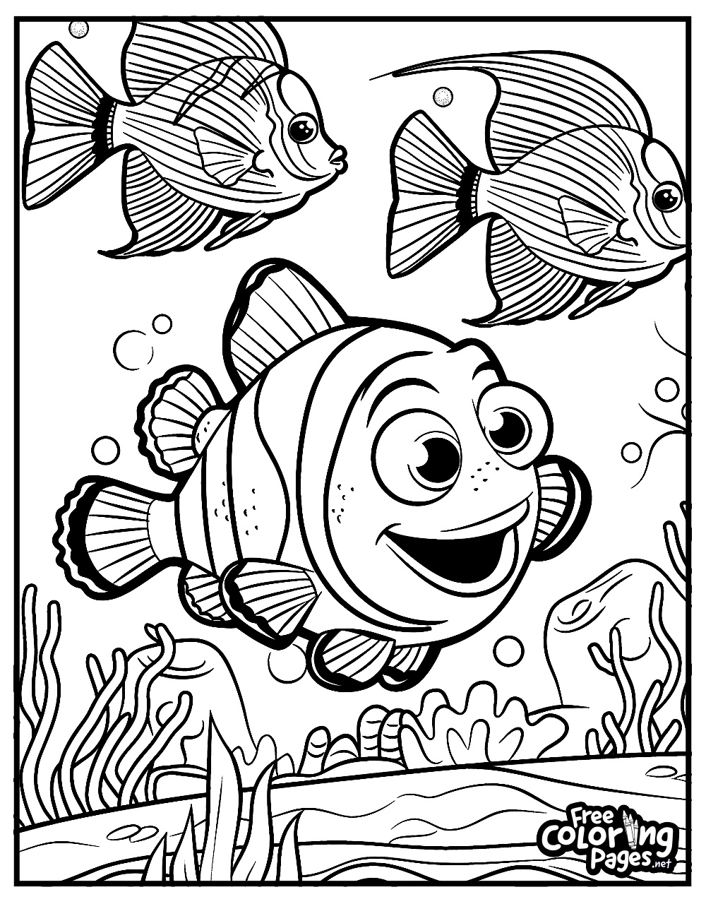 Finding Nemo Coloring Pages - Free Coloring Pages for Free Nemo Printables