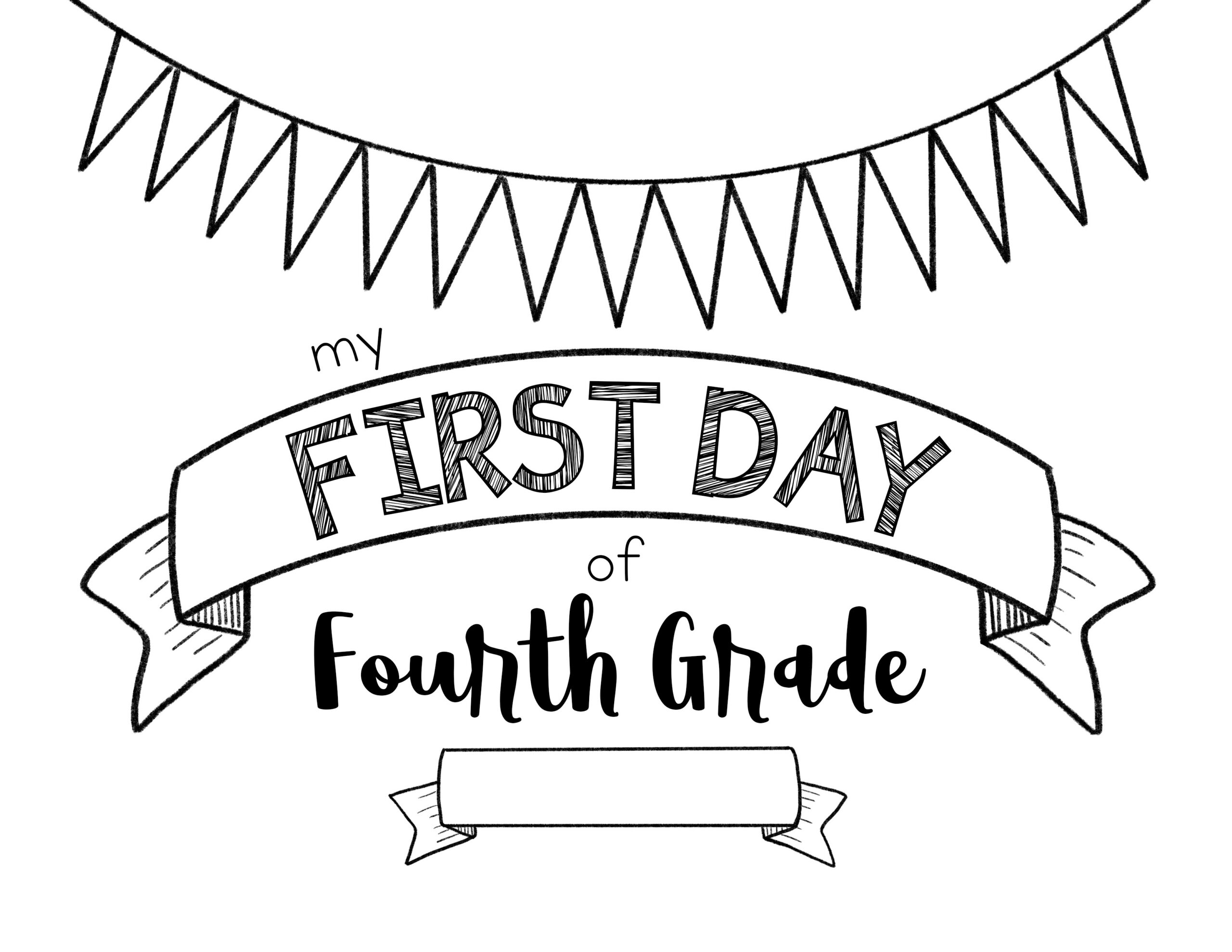 First Day Of 4Th Grade - Meganhstudio throughout First Day Of Fourth Grade Free Printable