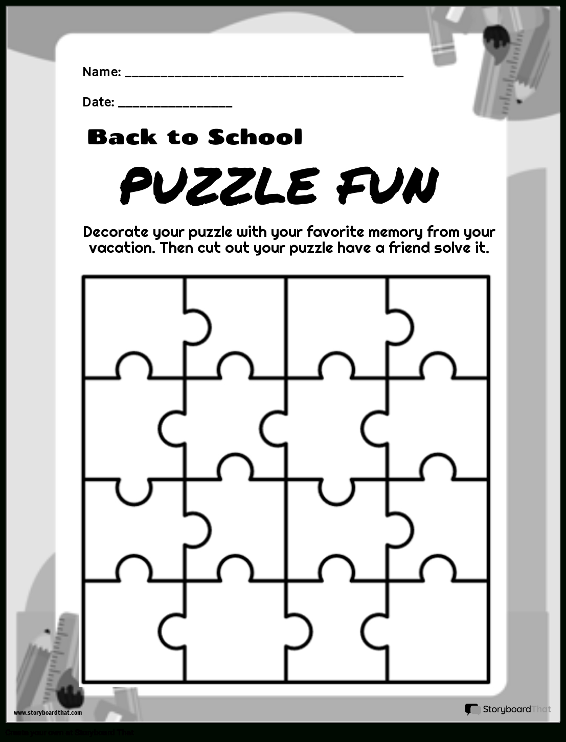 First Day Of School Templates 2025 | Storyboard That pertaining to Free Printable First Day Of School Activities
