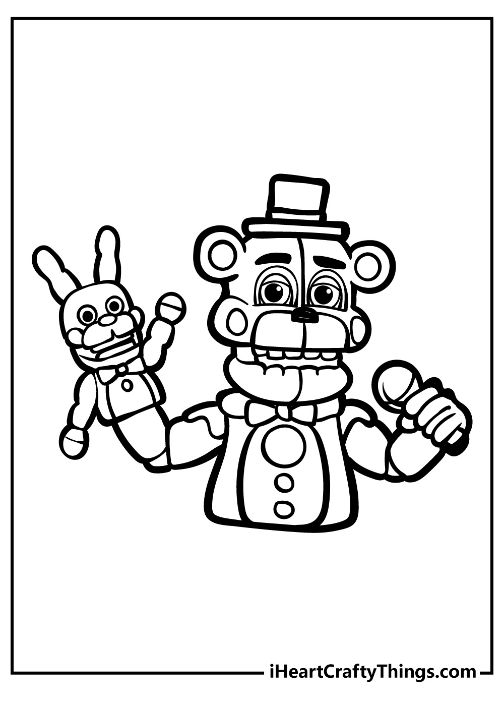 Five Nights At Freddy'S Coloring Pages (Free Printables) throughout Five Nights At Freddy's Free Printables