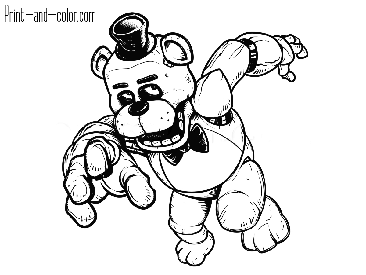 Five Nights At Freddy'S Coloring Pages | Print And Color inside Five Nights At Freddy's Free Printables