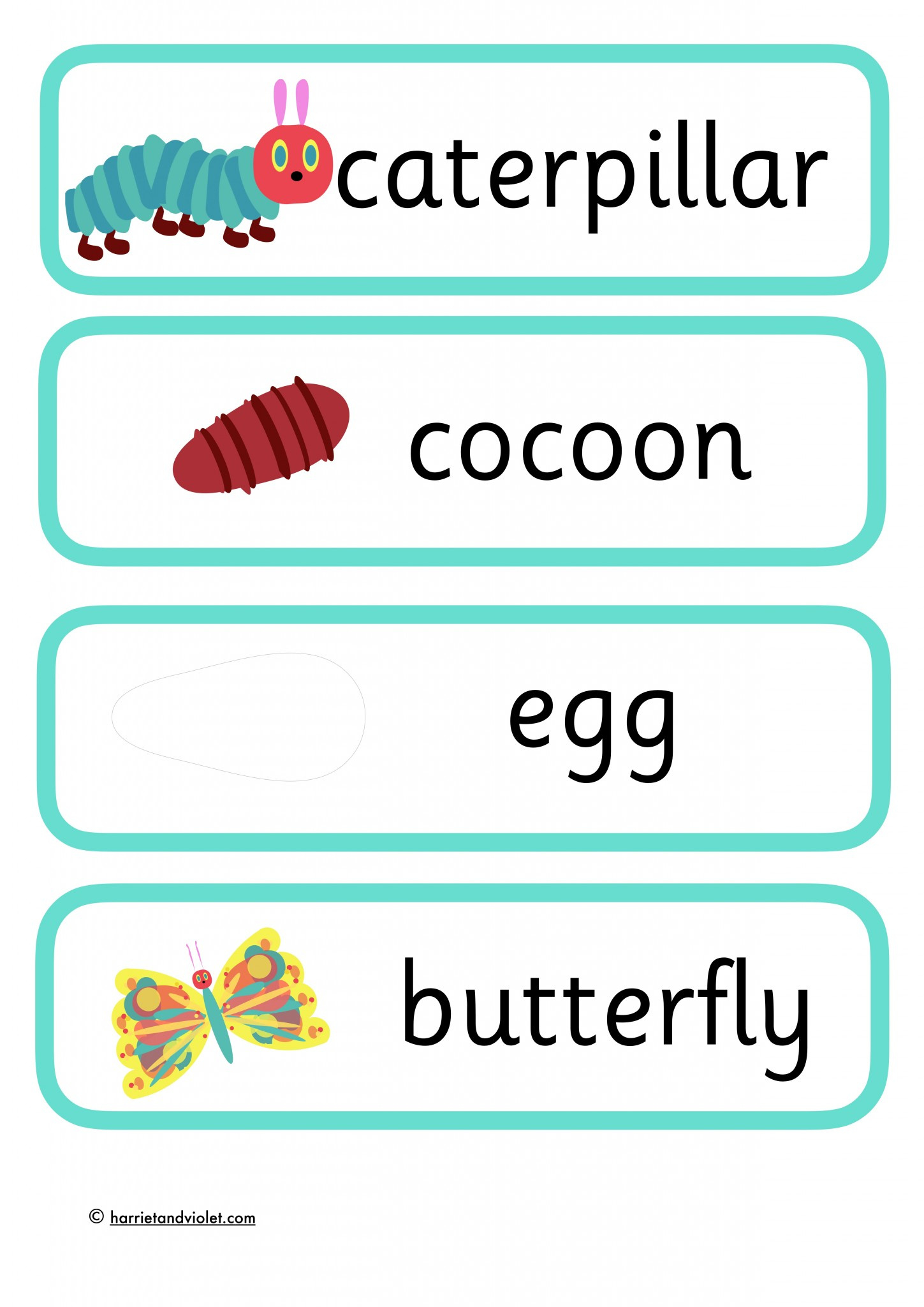 Flashcards - The Very Hungry Caterpillar - Printable Teaching inside The Very Hungry Caterpillar Free Printables