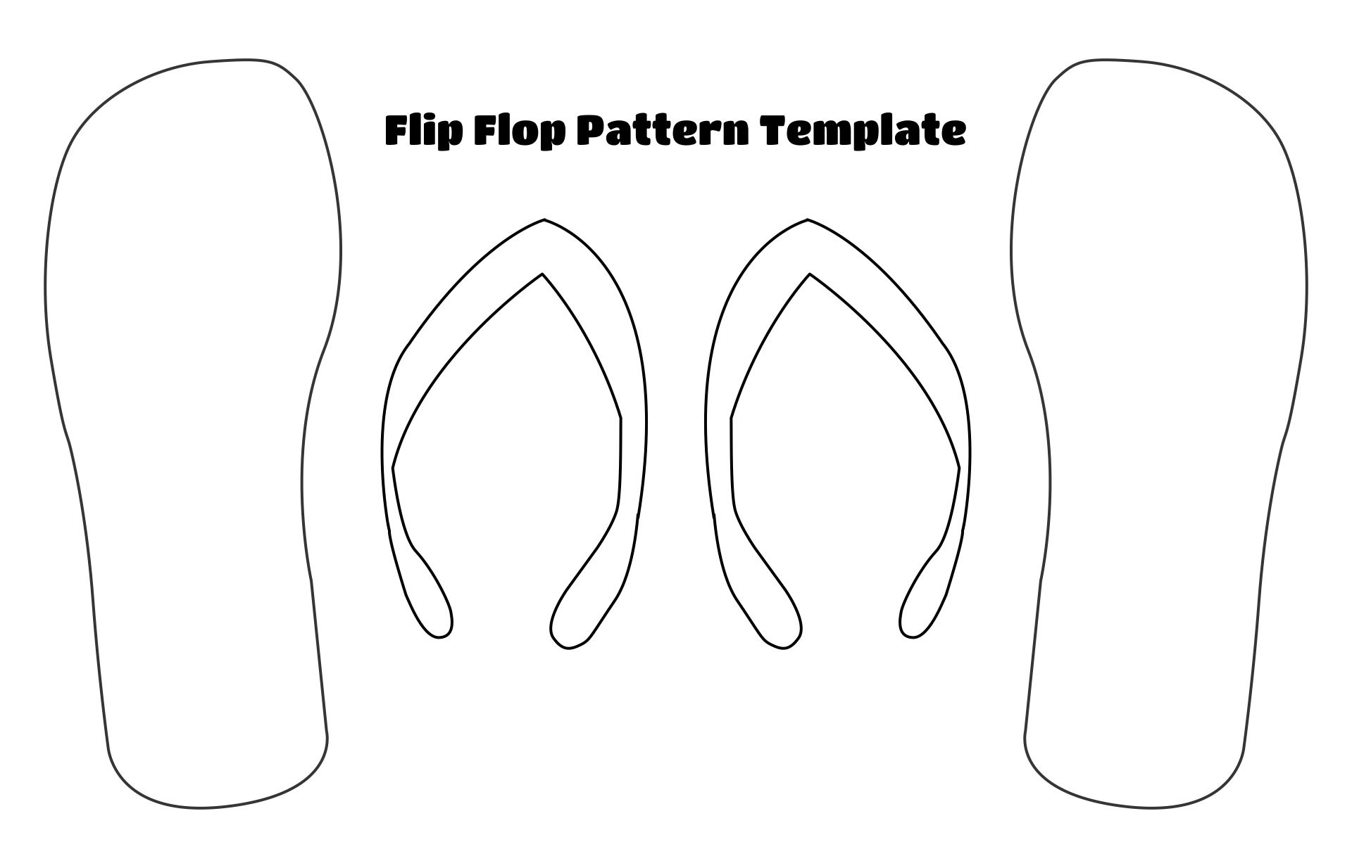 Flip Flop Template Free Printable intended for Free Printable Flip Flop Pattern