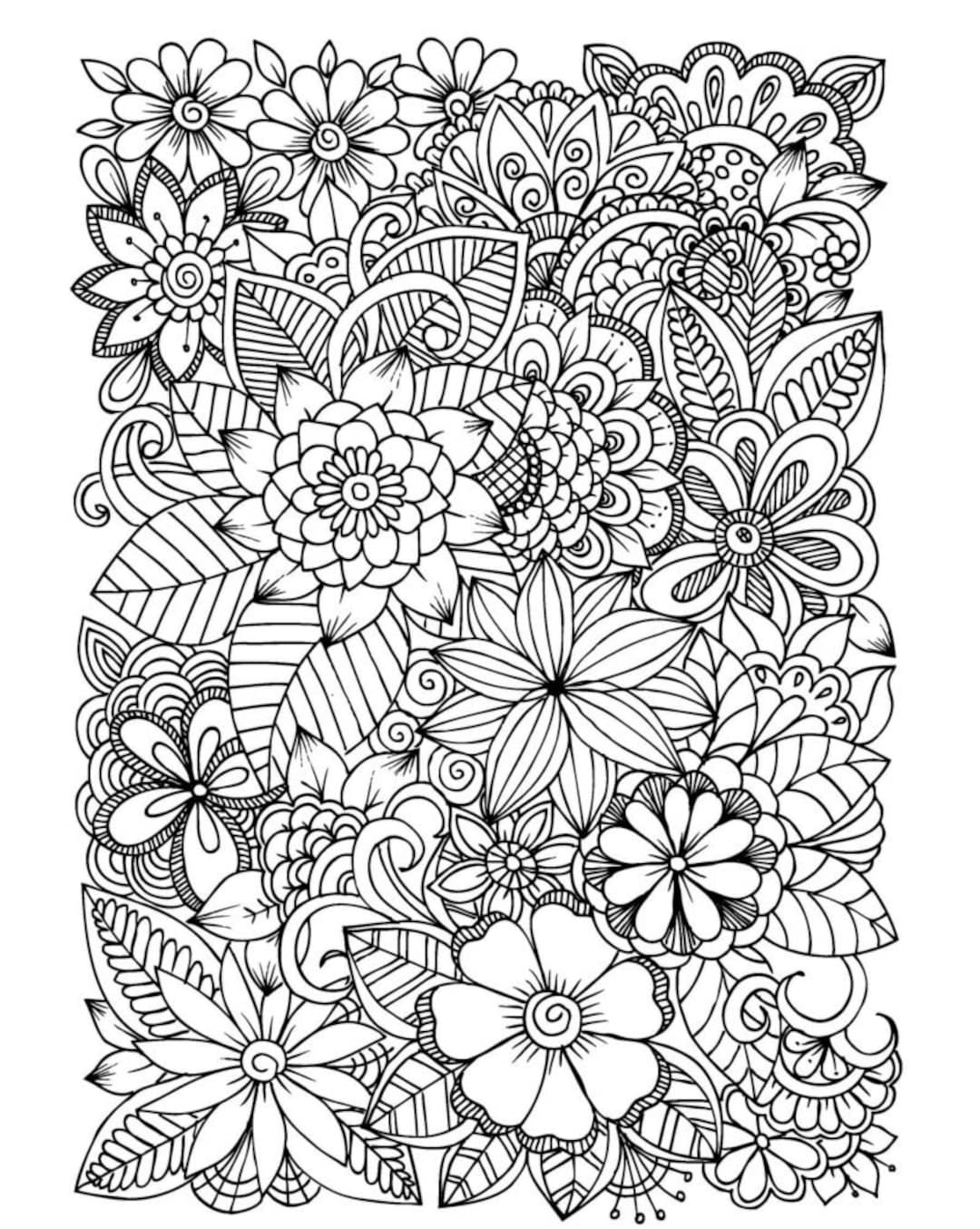 Flower Coloring Pages: 30+ Flowers Adult Coloring Pages | 30+ with regard to Free Printable Flower Coloring Pages For Adults