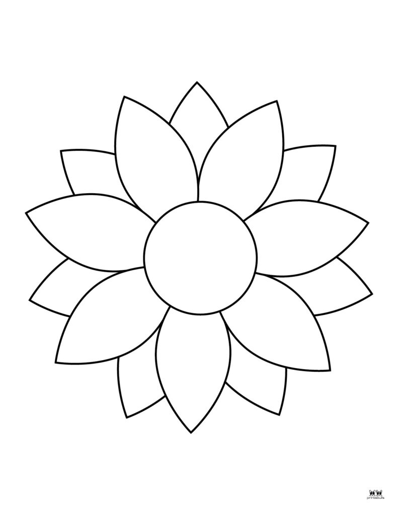 Flower Coloring Pages - 50 Free Printable Pages | Printabulls for Free Printable Flowers