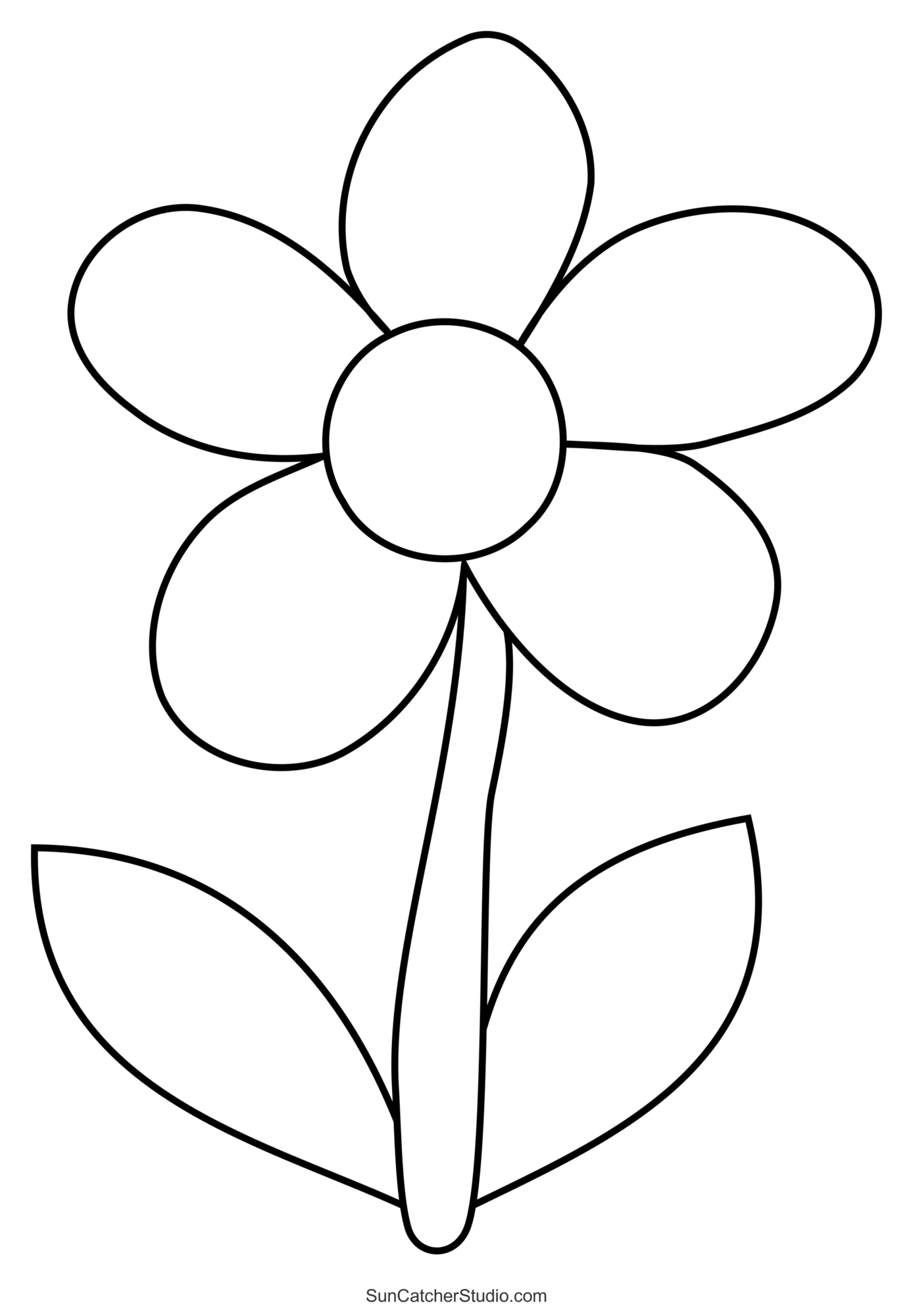 Flower Templates, Patterns, Svg Files (Printable Stencils) – Free within Free Printable Flower Template