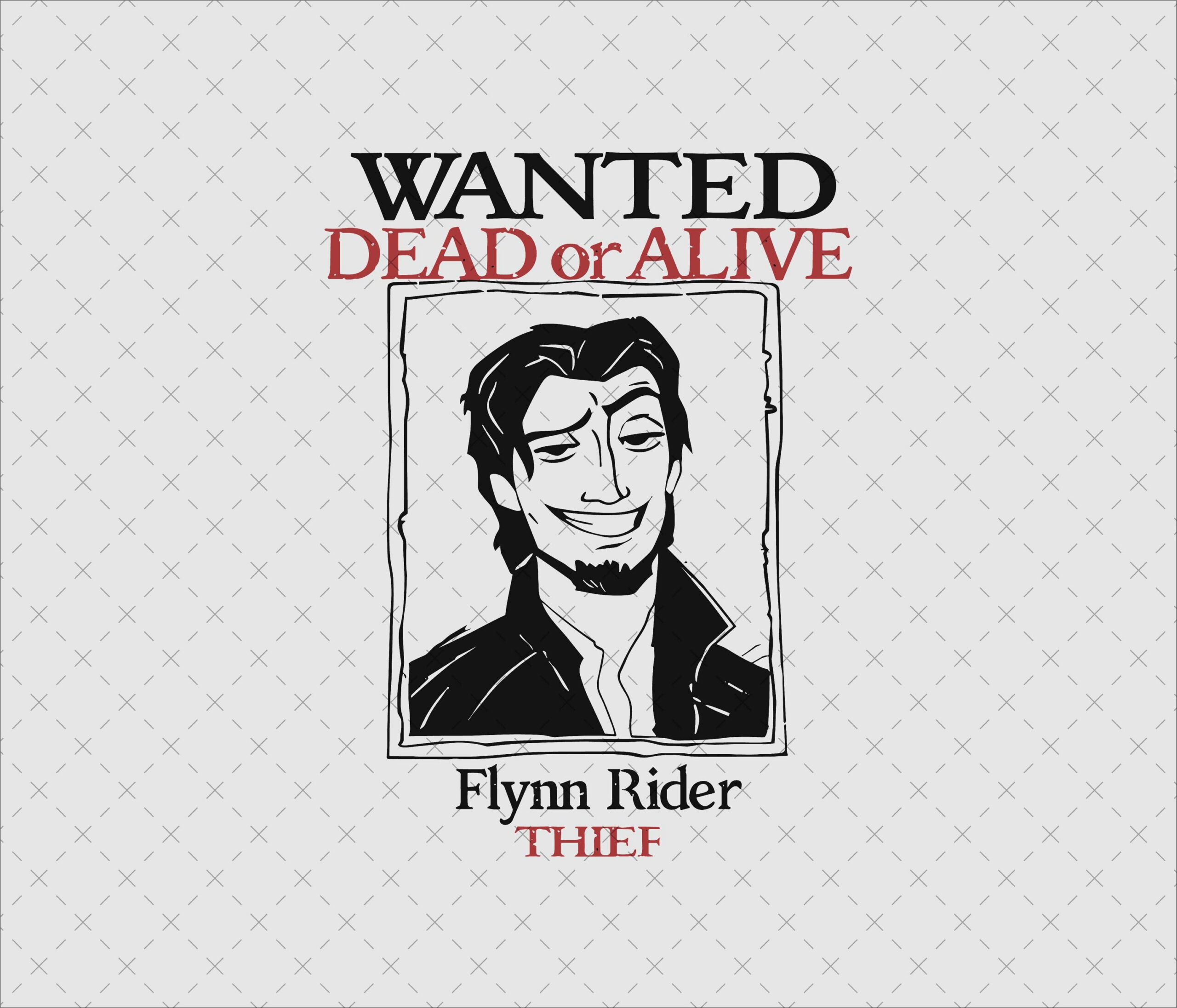 Flynn Rider Wanted Poster Cut Files, Cricut Svg, Silhouette Cameo for Free Printable Flynn Rider Wanted Poster