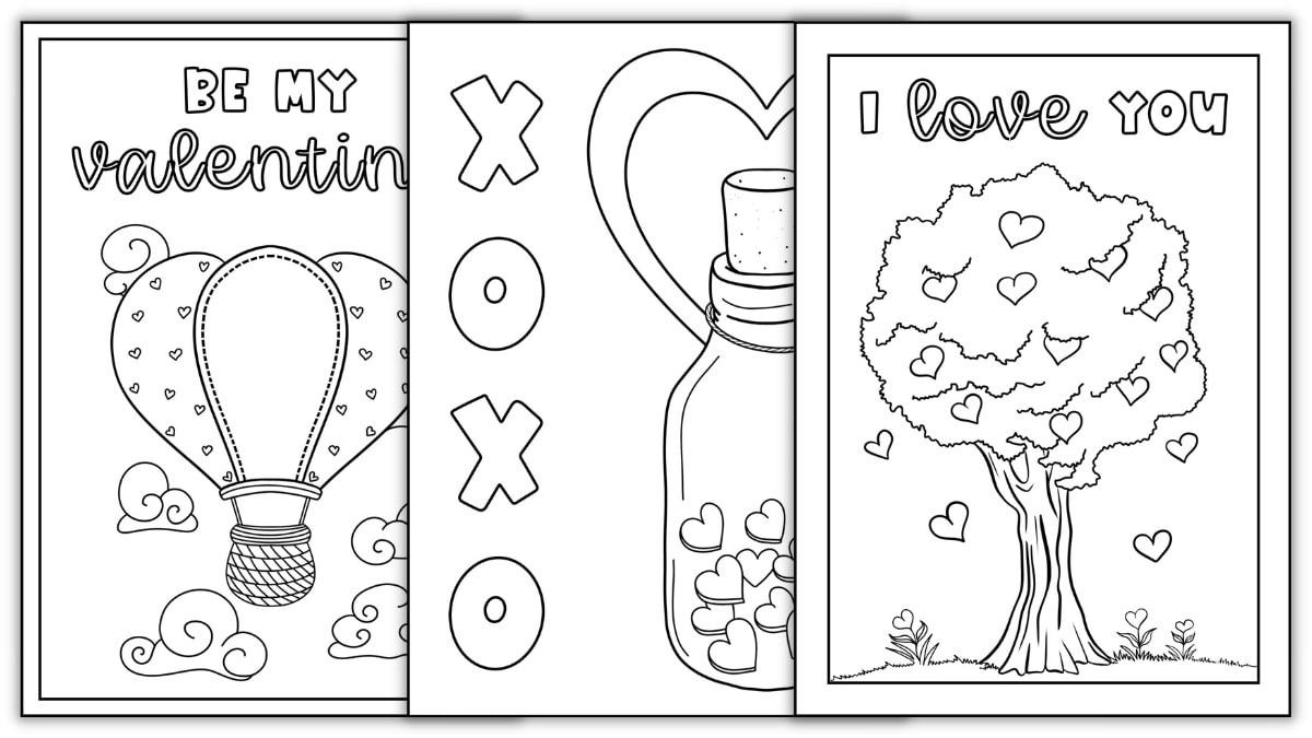 Foldable Valentine&amp;#039;S Day Coloring Cards (Totally Free!) - The pertaining to Free Printable Valentines Day Cards For Mom And Dad