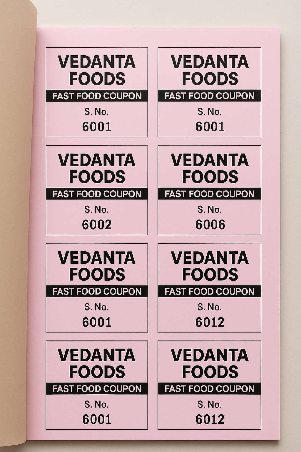 Food Coupon Booklet Printing | Food Coupon For Event in Free Printable Kraft Food Coupons