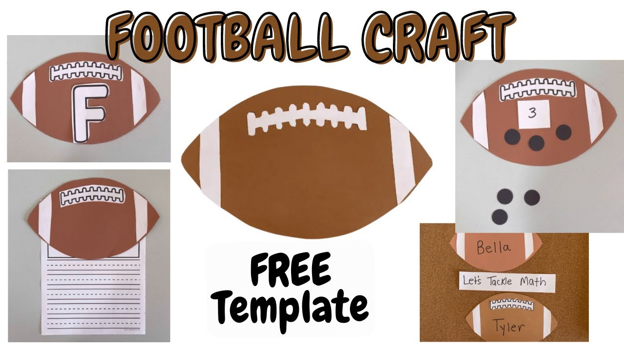 Football Craft (Free Template) - Crafting Jeannie pertaining to Free Printable Football Templates