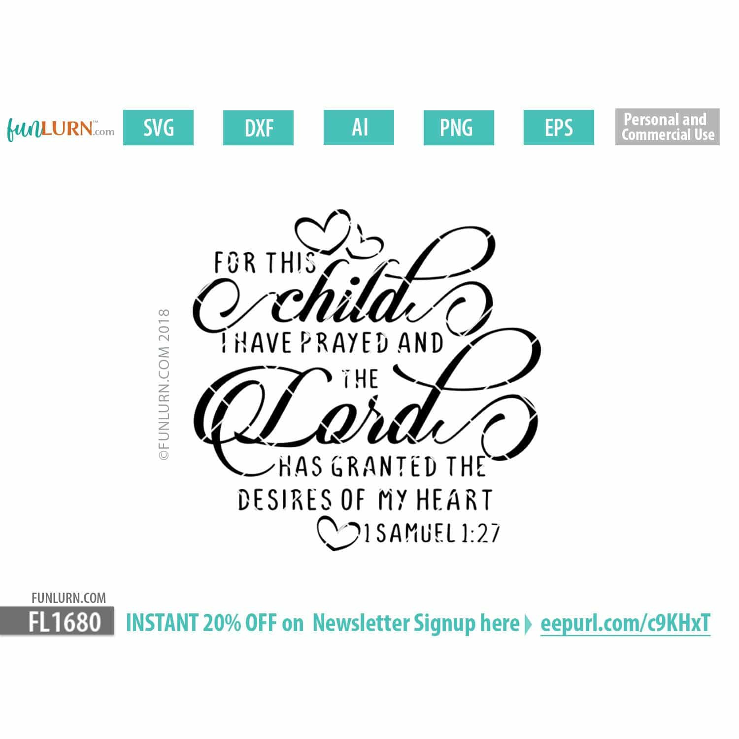 For This Child I Have Prayed Svg - Funlurn for For This Child We Have Prayed Free Printable