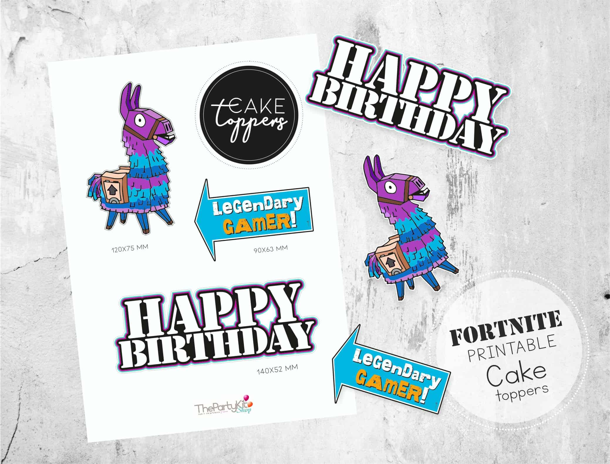 Fortnite Party Printables + Freebies - The Party Kit Shop for Free Fortnite Party Printables