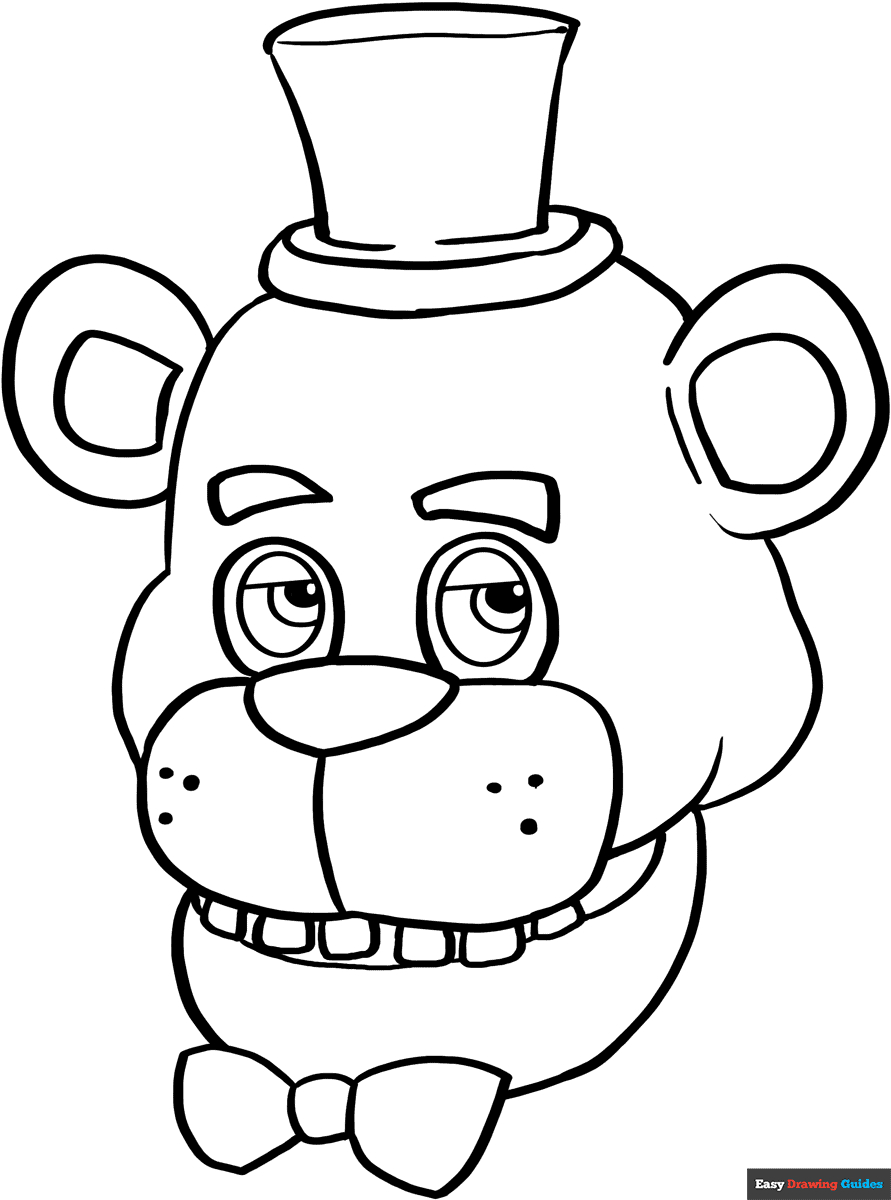 Freddy Fazbear From Five Nights At Freddys Coloring Page | Easy with regard to Five Nights At Freddy's Free Printables