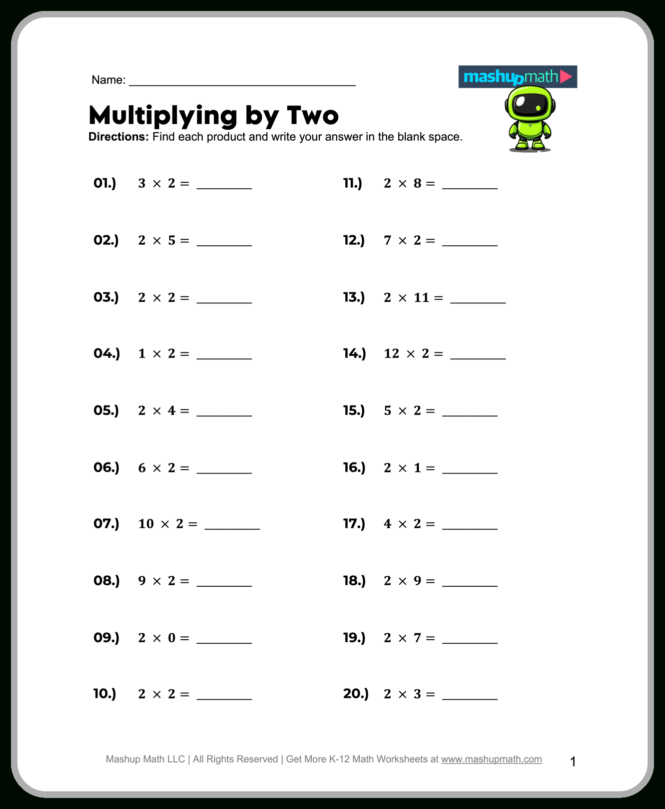 Free 2Nd Grade Math Worksheets—Printable W/ Answers — Mashup Math throughout Free Printable Math Worksheets For 2Nd Grade