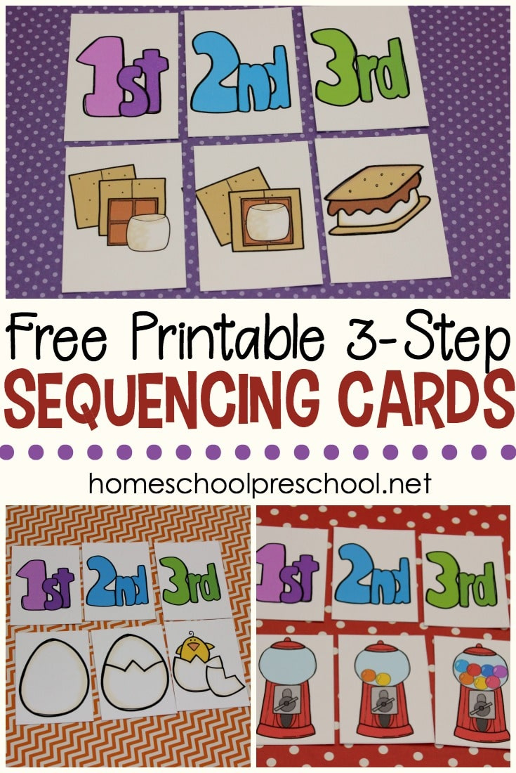 Free 3 Step Sequencing Cards For Preschoolers | Free Homeschool in Free Printable Sequencing Cards For Preschool