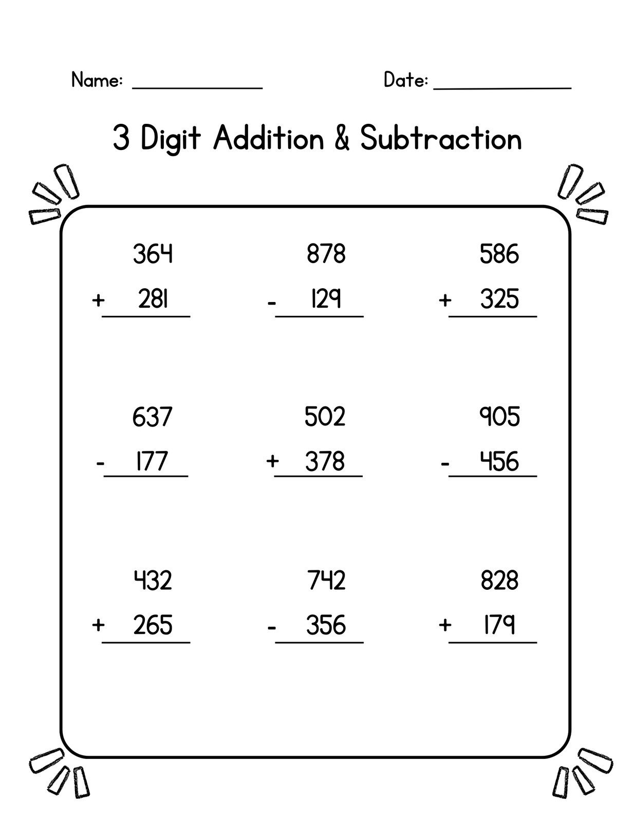 Free 3Rd Grade Math Worksheets To Customize | Canva throughout Free Printable 3Rd Grade Worksheets