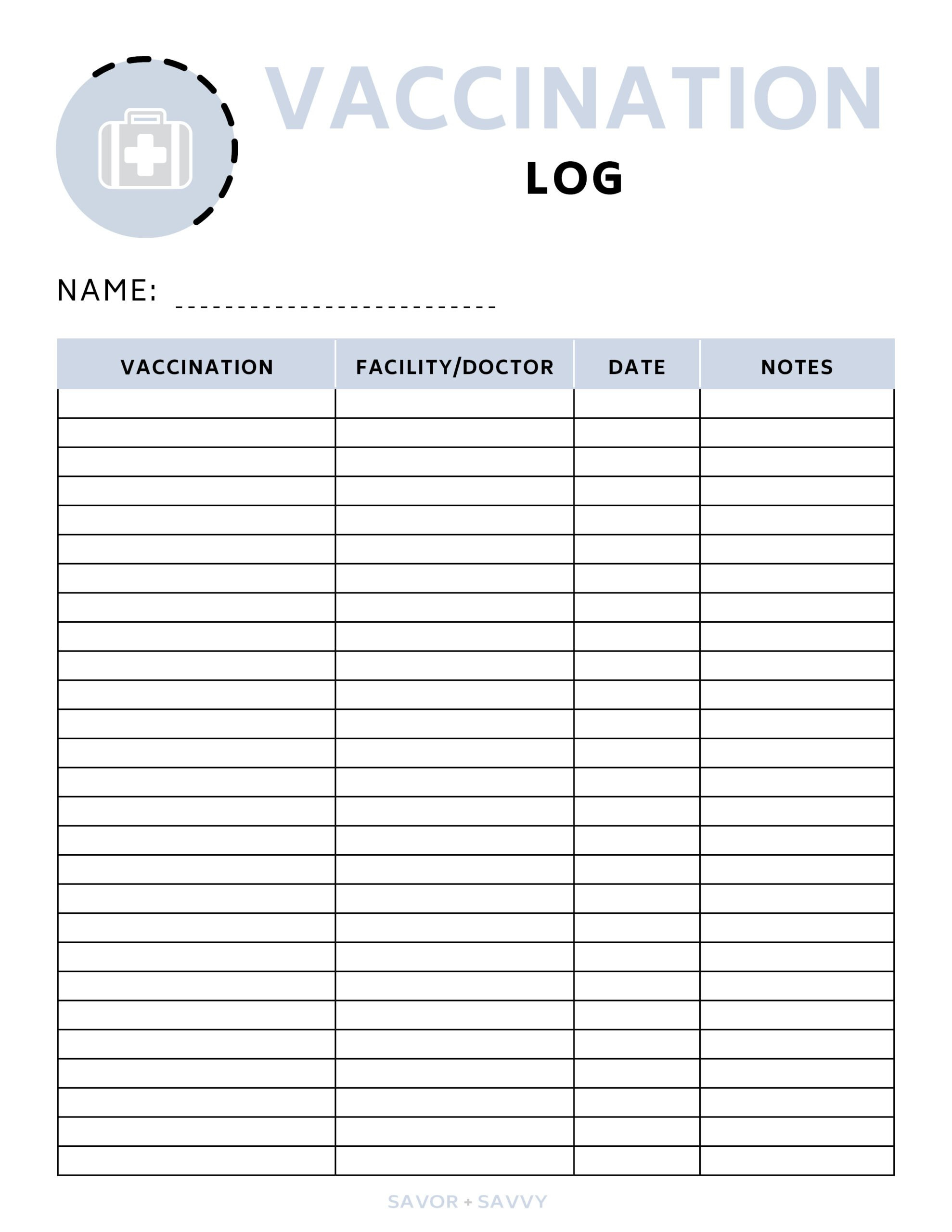 Free 4 Page Medical Binder Printable - Savor + Savvy regarding Free Printable Medical Forms