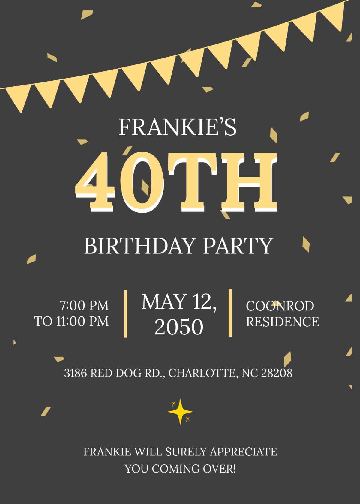 Free 40Th Birthday Invitation Ideas Template To Edit Online intended for Free Printable Surprise 40Th Birthday Party Invitations