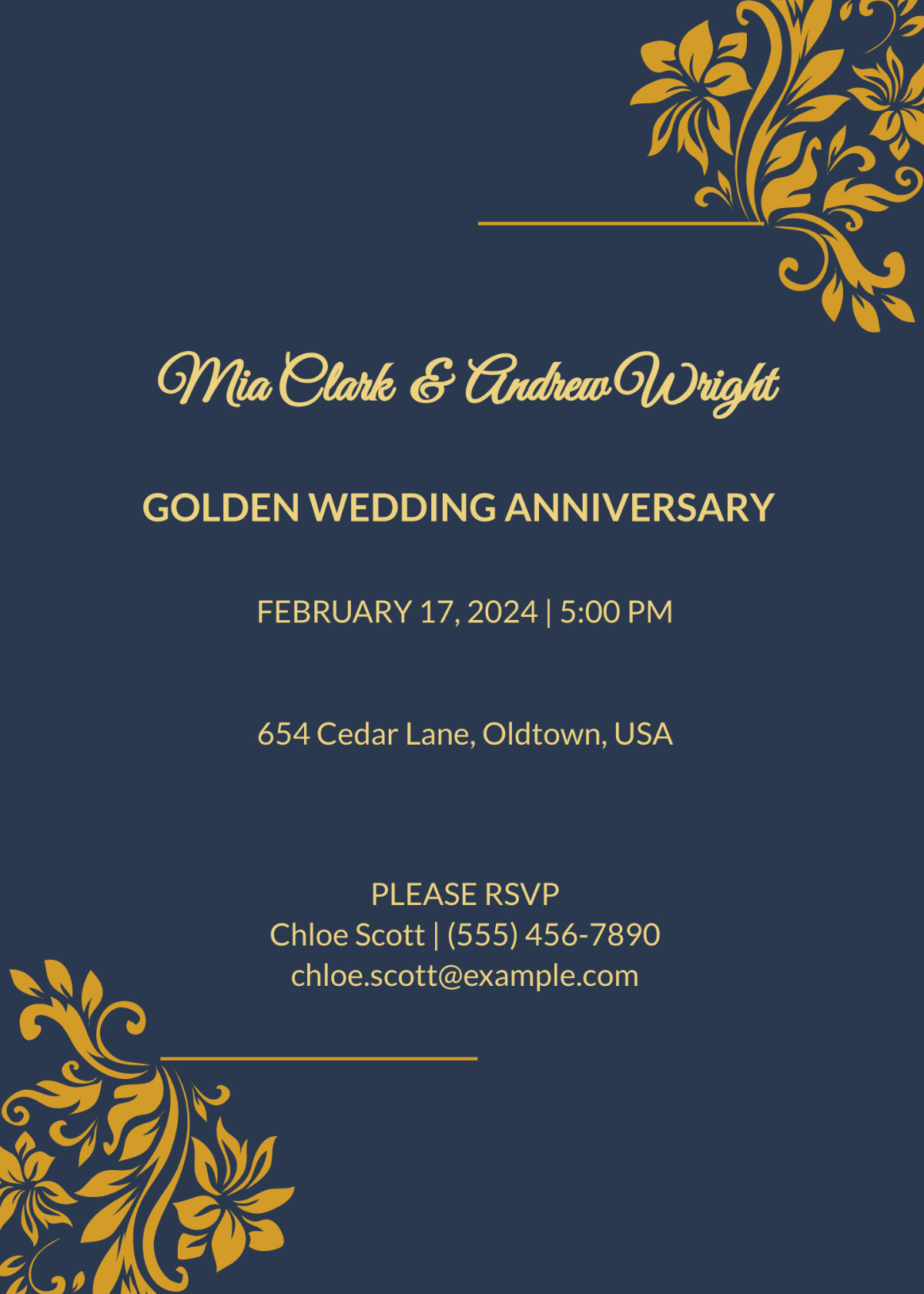 Free 50Th Anniversary Invitation Templates, Editable And Printable in Free Printable 50Th Wedding Anniversary Invitation Templates