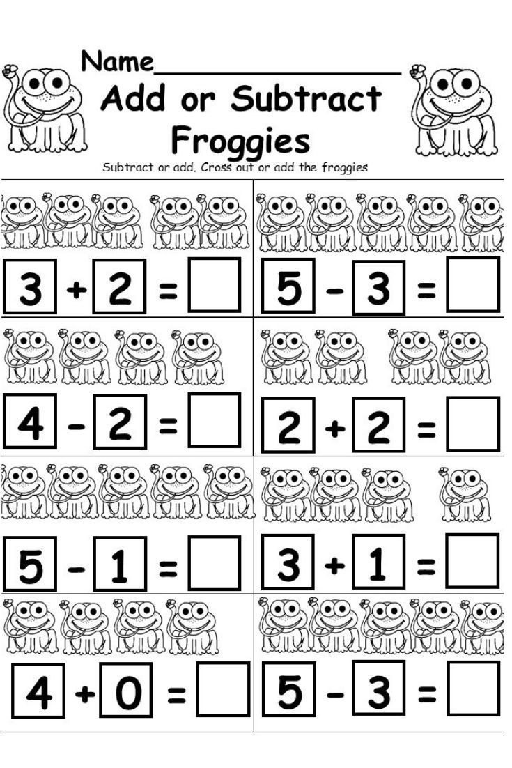 Free Addition And Subtraction Worksheet - Kindermomma inside Free Printable Kinder Math Worksheets