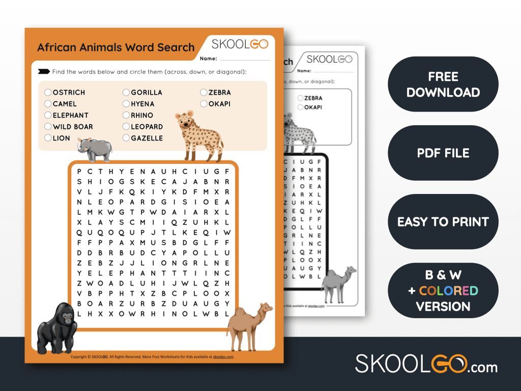 Free Africa Printable Worksheets - Skoolgo intended for Free Printable Worksheets On Africa