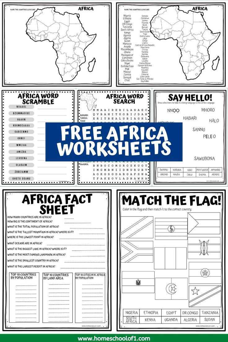 Free Africa Worksheets For Middle School (Geography Printables) intended for Free Printable Worksheets On Africa