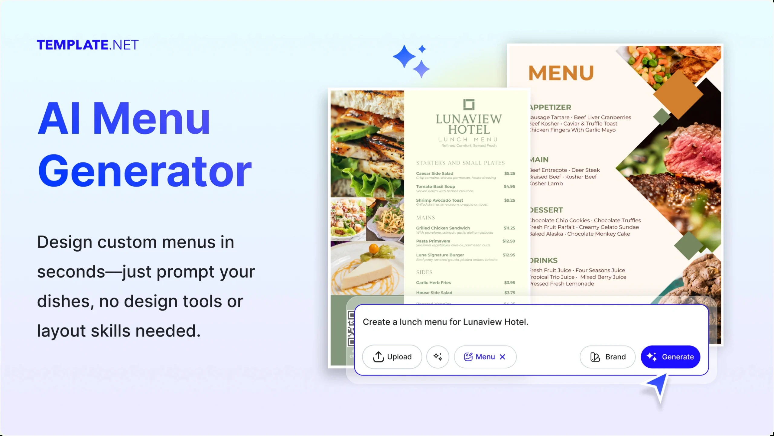 Free Ai Menu Generator, Free Menu Maker Online intended for Free Online Printable Menu Maker