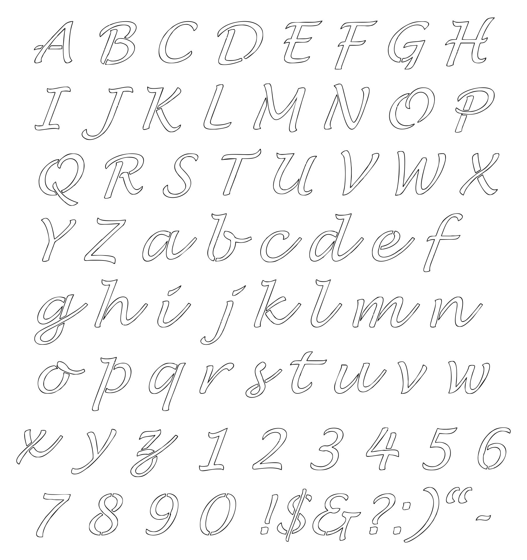Free Alphabet Letters Printable | Just Family Fun - Worksheets Library regarding Free Printable Calligraphy Letter Stencils