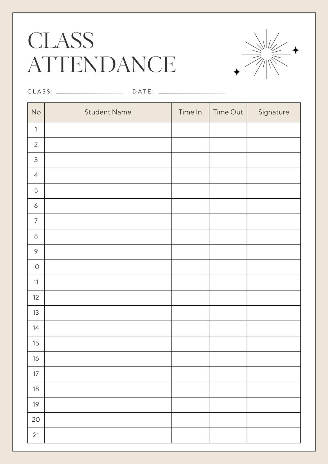 Free And Customizable Attendance Templates pertaining to Free Printable Attendance Sheets
