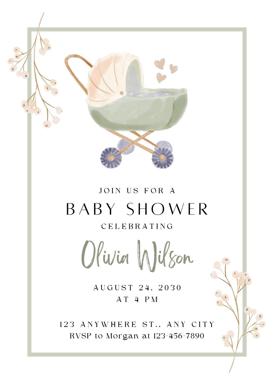 Free And Customizable Baby Shower Templates inside Baby Shower Cards Online Free Printable