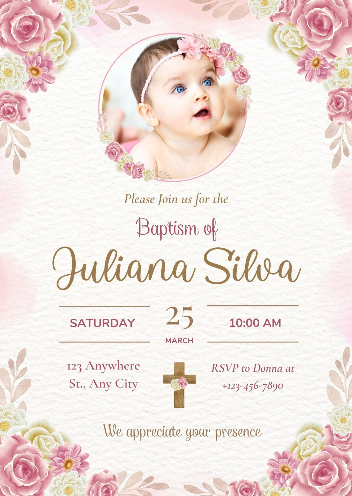 Free And Customizable Christening Templates | Canva with regard to Free Printable Personalized Baptism Invitations