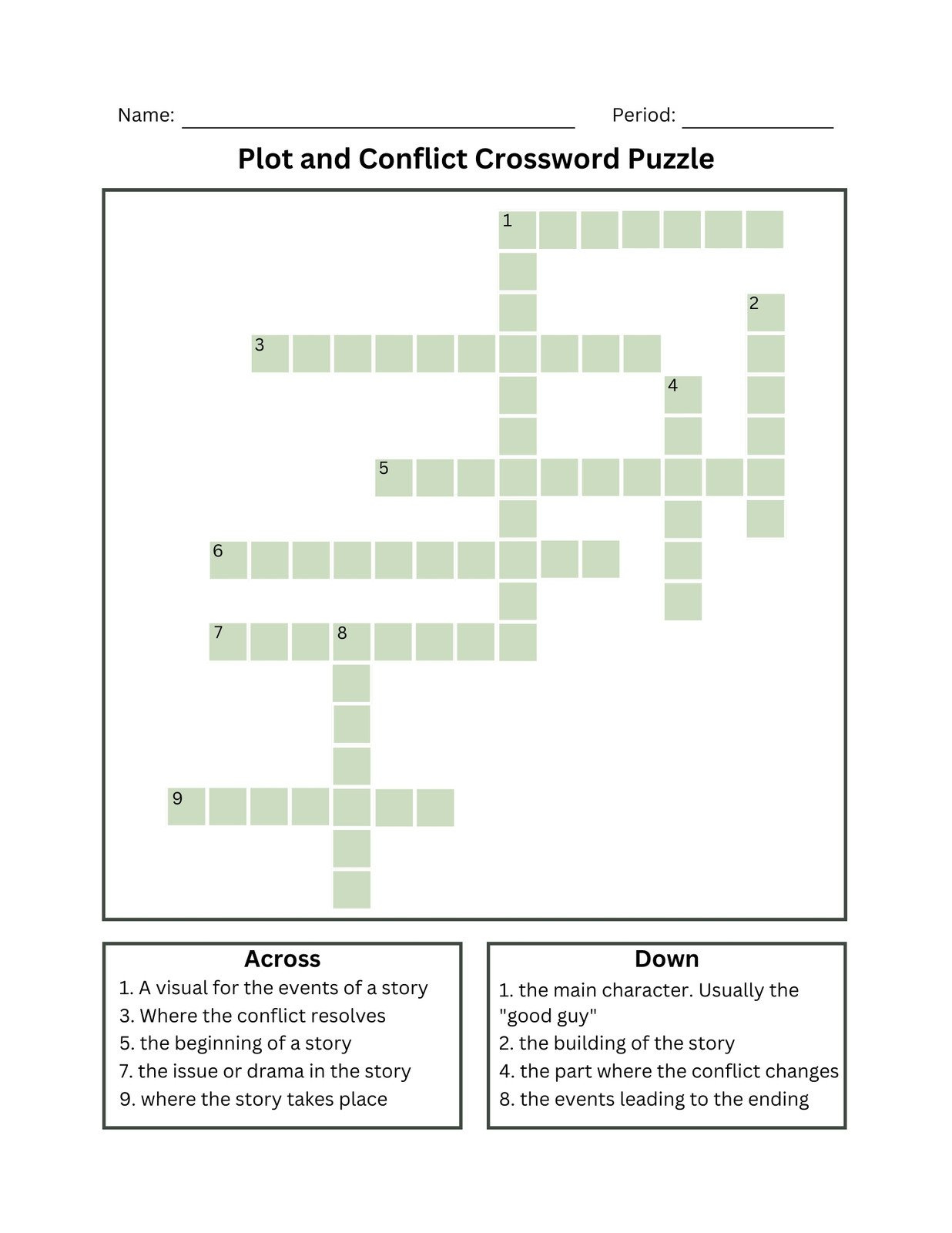 Free And Customizable Crossword Puzzle Templates - Worksheets Library within Crossword Puzzle Maker Free Printable With Answer Key