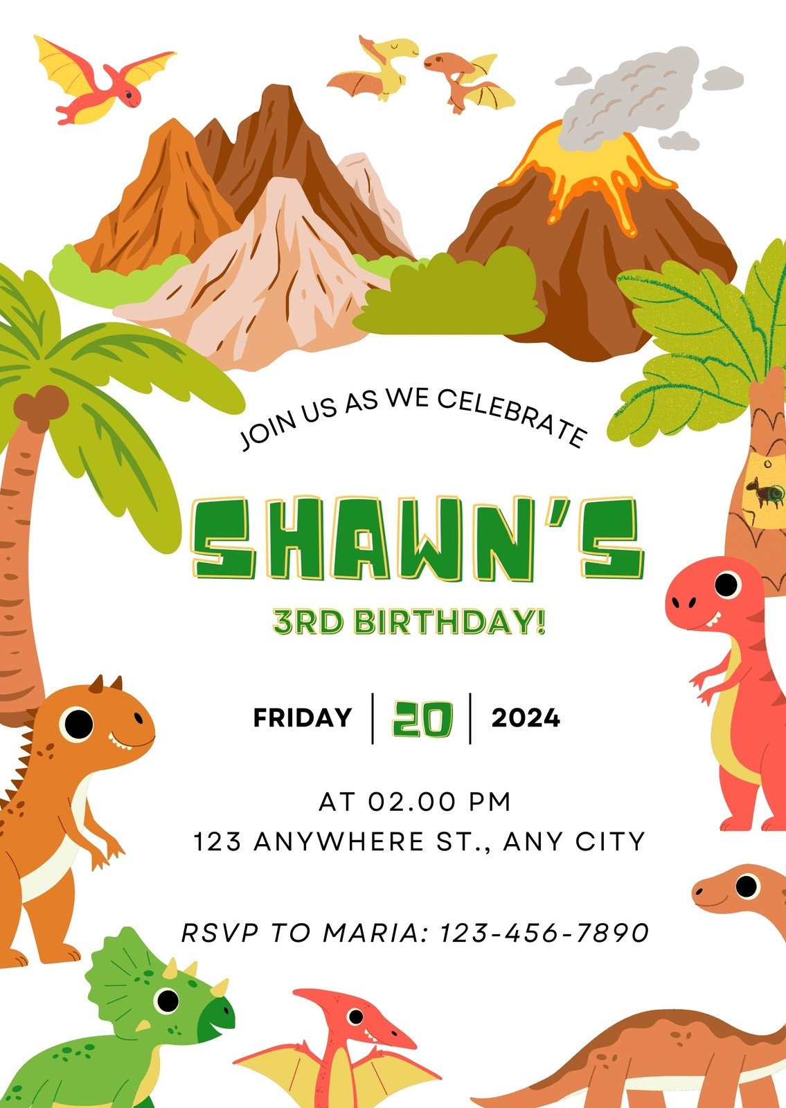 Free And Customizable Dinosaur Templates with regard to Free Printable Dinosaur Birthday Invitations