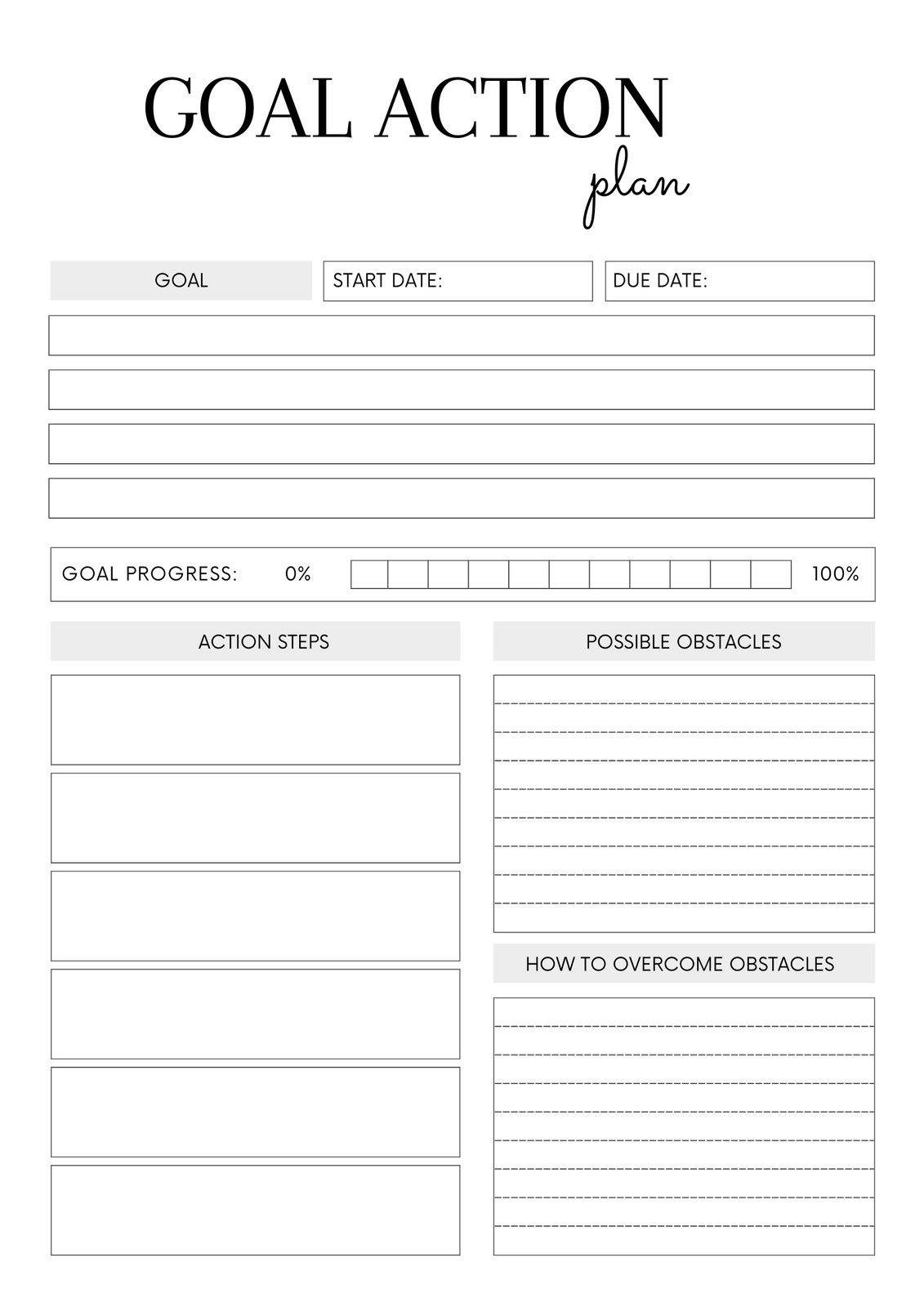 Free And Customizable Goals Templates throughout Free Printable Goal Setting Worksheets For Students