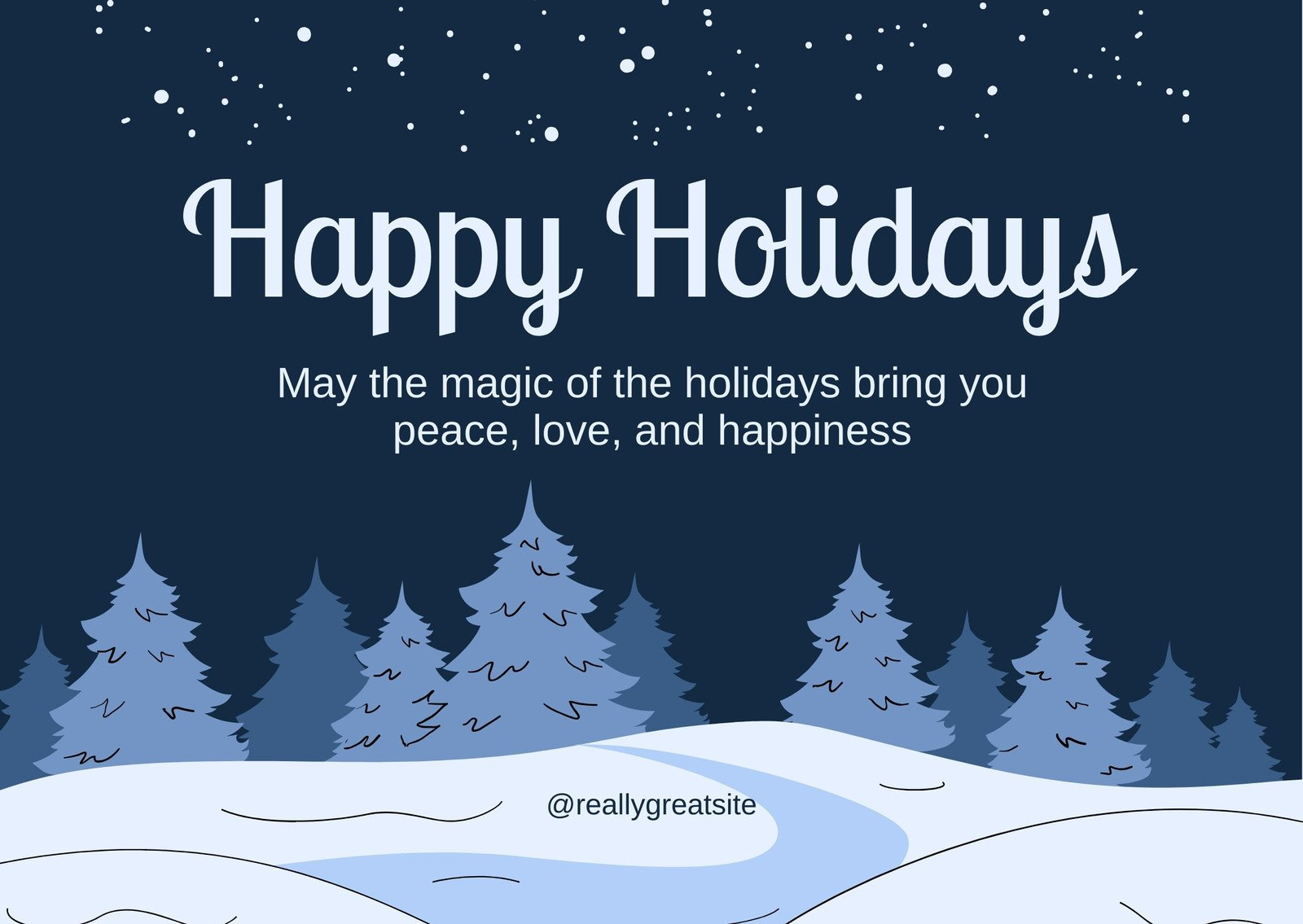 Free And Customizable Happy Holidays Templates throughout Free Printable Happy Holidays Greeting Cards