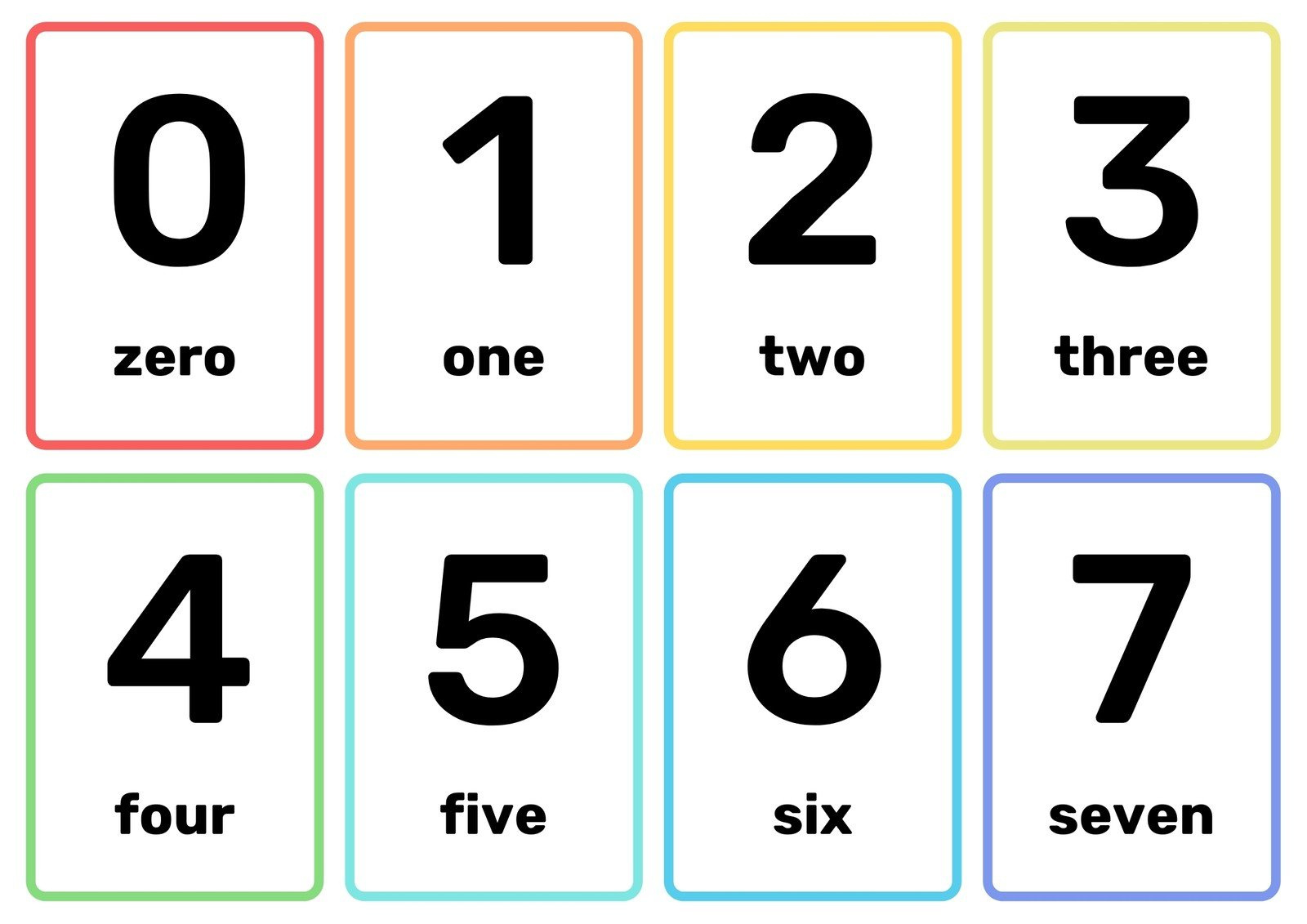 Free And Customizable Numbers Templates within Free Printable Number Cards